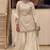 White faux georgette party wear embroidery suit set