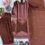 Brown heavy mal chanderi party wear embroidery suit set