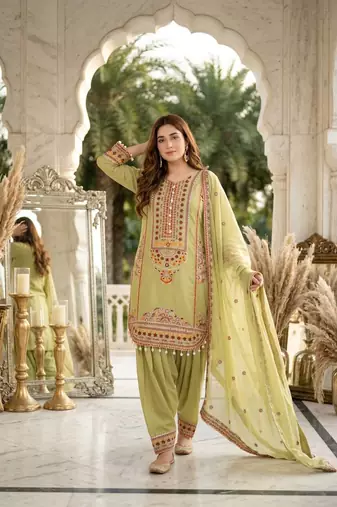 Pista heavy mal chanderi party wear embroidery suit set
