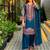Sky blue heavy mal chanderi party wear embroidery suit set