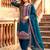 Sky blue heavy mal chanderi party wear embroidery suit set