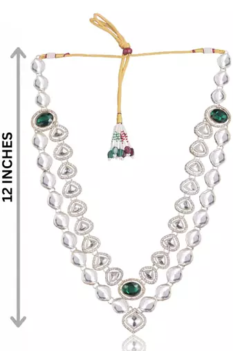 Green kundan necklace for men – traditional wedding jewellery