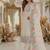White heavy chinon silk party wear embroidery suit set