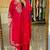 Red heavy vichitra silk party wear embroidery suit set