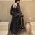Black heavy brocade party wear embroidery anarkali suit set