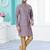 Purple heavy banarasi resham jacquard computer embroidered jacket kurta pajama set.