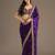 Bewitching purple tissue silk zari and sequins embroidered indian latest design bollywood saree