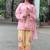 Pink heavy mal cotton party wear embroidery farshi salwar suit set