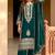 Green heavy faux georgette party wear embroidery suit set