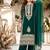Green heavy faux georgette party wear embroidery suit set