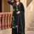 Black heavy roman silk party wear embroidery suit set