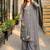 Grey heavy roman silk party wear embroidery suit set