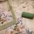 women's multi unstitched cotton linen simmer dress material with printed dupatta