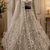 Off-White color Flower Embroidery Pattern Crystal Bead Sequence crafted Cotton thread work net Lehenga choli set
