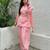 Pink mal chanderi cotton party wear embroidery suit set