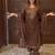 Cofee heavy vichitra silk party wear embroidery suit set