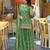 Green chinon silk party wear embroidery sharara suit set