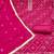 women's magenta unstitched jam cotton dress material with bandhani printed dupatta