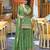 Green chinon silk party wear embroidery sharara suit set