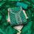 women's green unstitched jam cotton dress material with bandhani printed dupatta