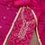 women's magenta unstitched jam cotton dress material with bandhani printed dupatta