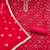 women's red unstitched jam cotton dress material with bandhani printed dupatta