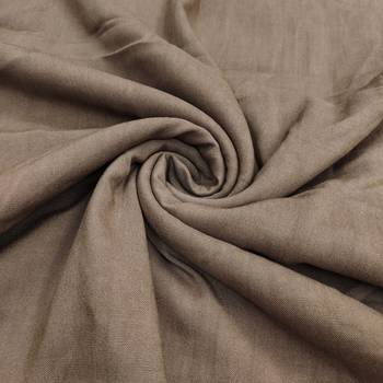 women's grey unstitched pure cotton linen simmer dress material & printed dupatta 3