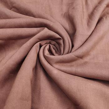 women's mauve brown unstitched cotton simmer dress material & printed dupatta 3