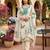 women's multi unstitched simmer silk dress material with printed dupatta