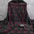 women's black unstitched vichitra silk dress material with embroidered dupatta