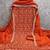 women's rust unstitched vichitra silk dress material with embroidered dupatta