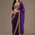 Bewitching purple tissue silk zari and sequins embroidered indian latest design bollywood saree