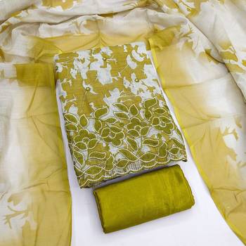 women's multi unstitched lilan cotton dress material with printe dupatta 1