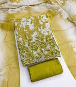 women's multi unstitched lilan cotton dress material with printe dupatta