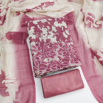 women's multi unstitched lilan cotton dress material with printe dupatta 1
