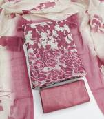 women's multi unstitched lilan cotton dress material with printe dupatta