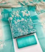 women's multi unstitched lilan cotton dress material with printe dupatta