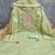women's light green unstitched modal jacquard dress material & emblished dupatta