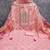 women's baby pink unstitched modal jacquard dress material with emblished dupatta