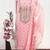 women's baby pink unstitched modal jacquard dress material with emblished dupatta