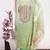 women's light green unstitched modal jacquard dress material & emblished dupatta