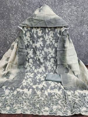 women's multi unstitched lilan cotton dress material with printe dupatta 2
