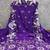 women's voilet unstitched vichitra silk dress material with embroidered dupatta