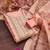 women's peach unstitched modal jacquard dress material with emblished dupatta