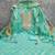 women's sea green unstitched modal jacquard dress material with emblished dupatta