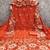women's rust unstitched vichitra silk dress material with embroidered dupatta