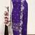 women's voilet unstitched vichitra silk dress material with embroidered dupatta