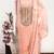 women's peach unstitched modal jacquard dress material with emblished dupatta
