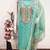 women's sea green unstitched modal jacquard dress material with emblished dupatta