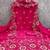 women's magenta unstitched vichitra silk dress material with embroidered dupatta